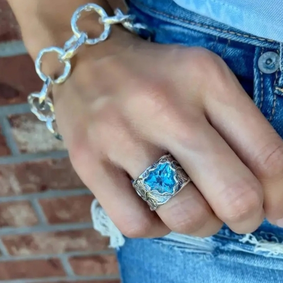 Gemstone bohemian ring - Picture 3 of 9